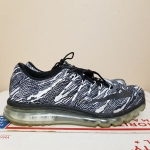 Nike Air Max 2016 Shoes Black White Print Zebra Oreo 818135-100 Men's Size 12